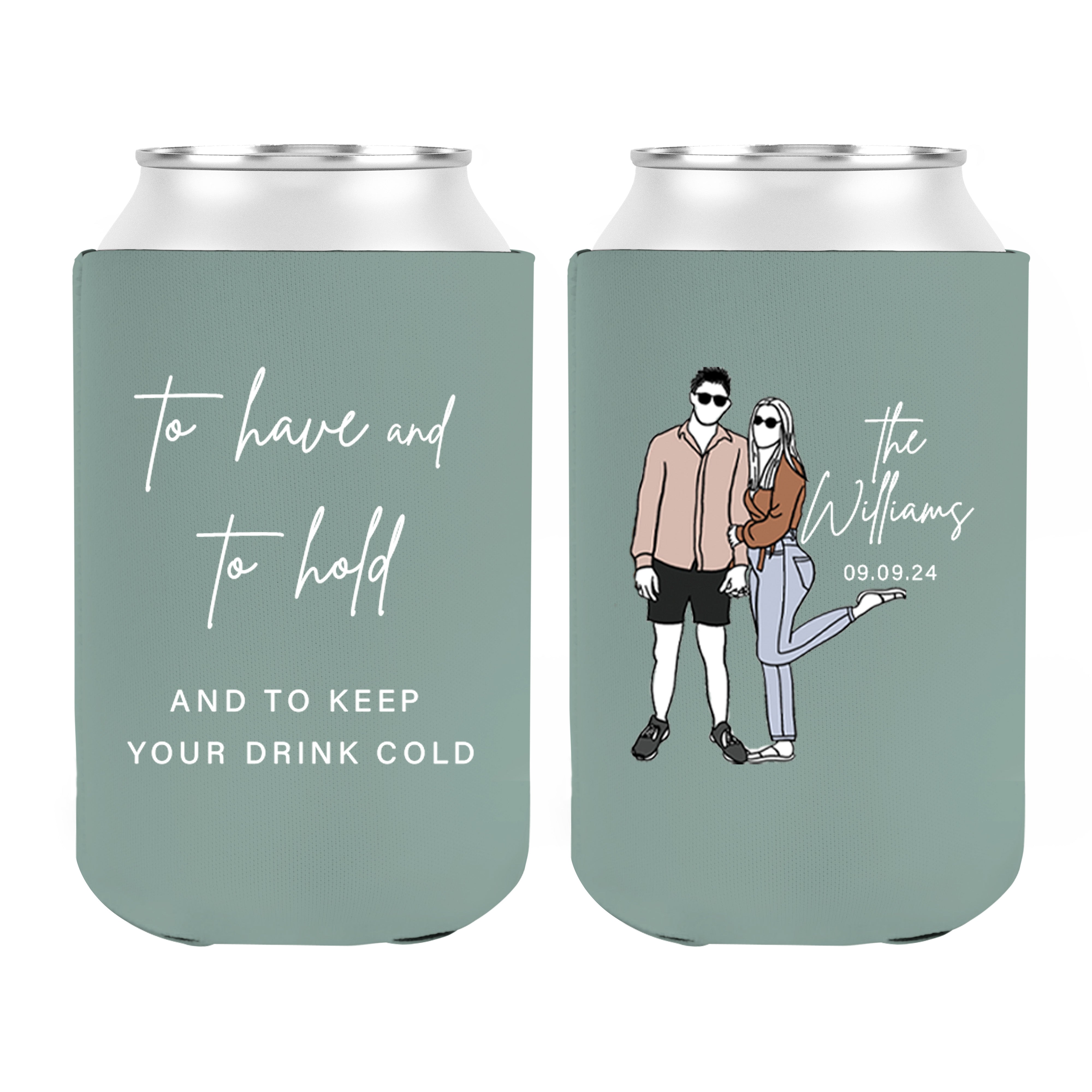 Custom Wedding Can Coolers – Upload Your Own Design, Bulk Wedding Favors for Guests