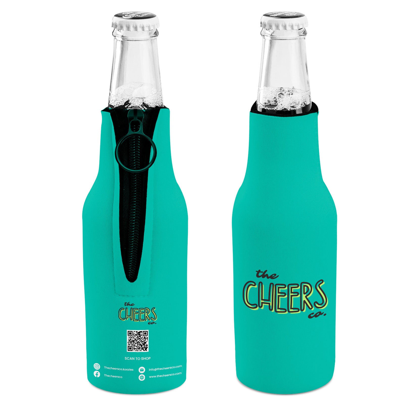 Custom Zippered Bottle Koozies