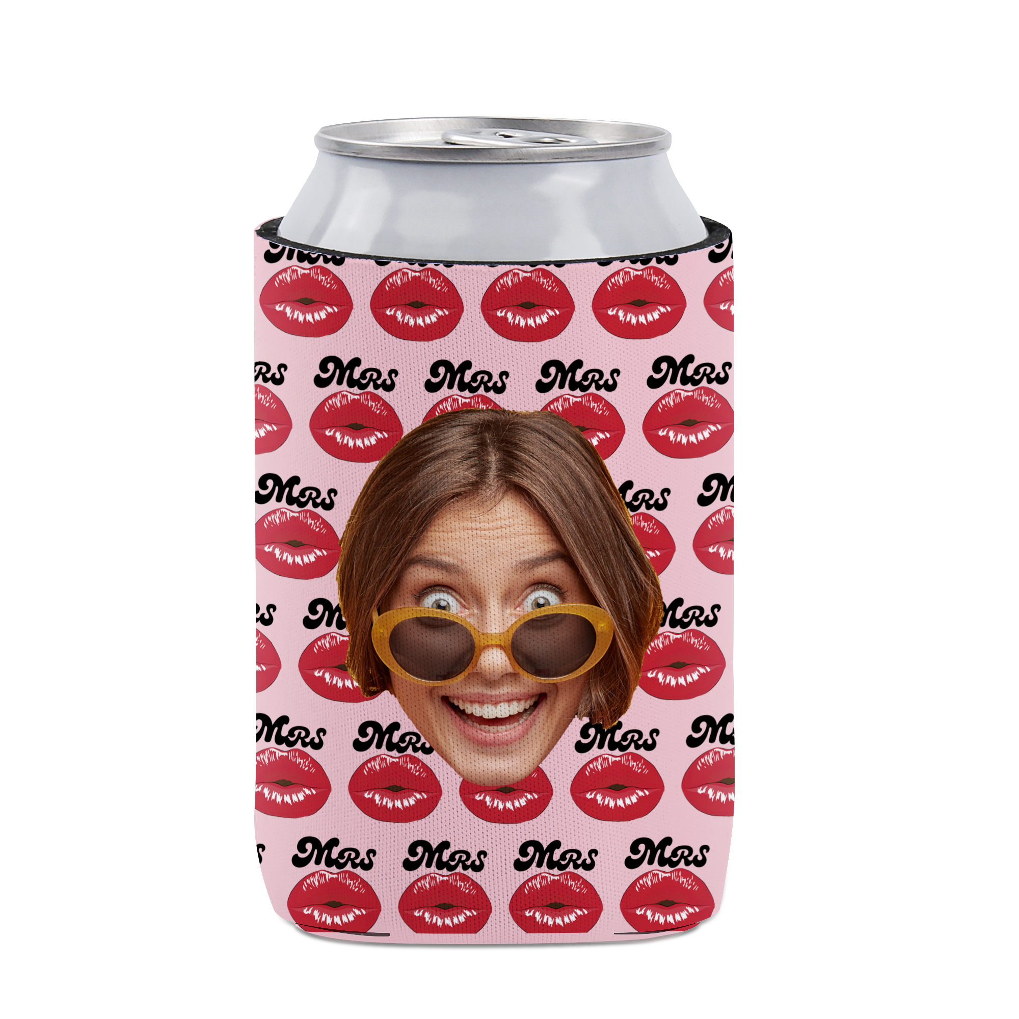 Custom face 3mm Neoprene Slim Koozies