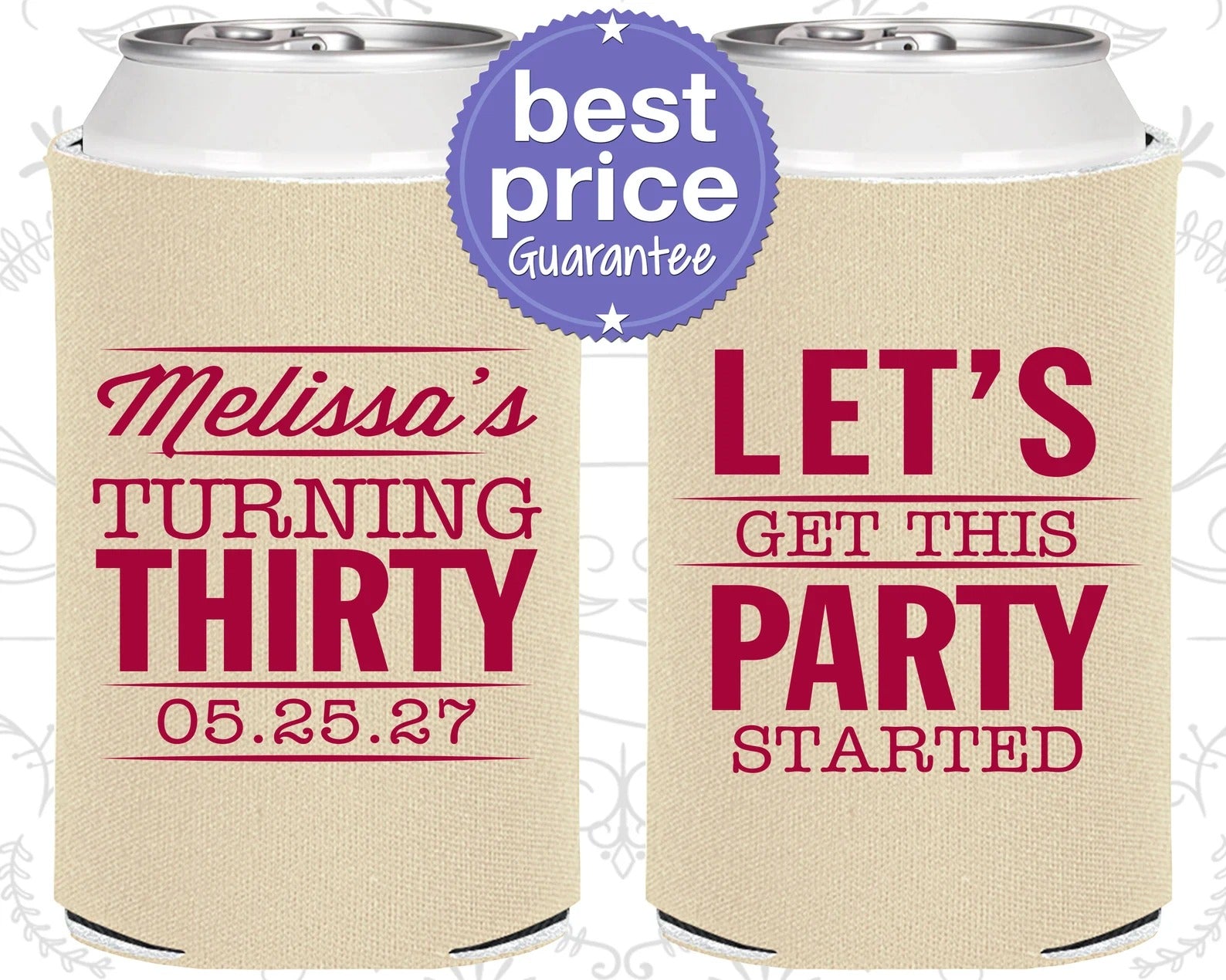 Custom Birthday Can Cooler - Let's get This Party Standard