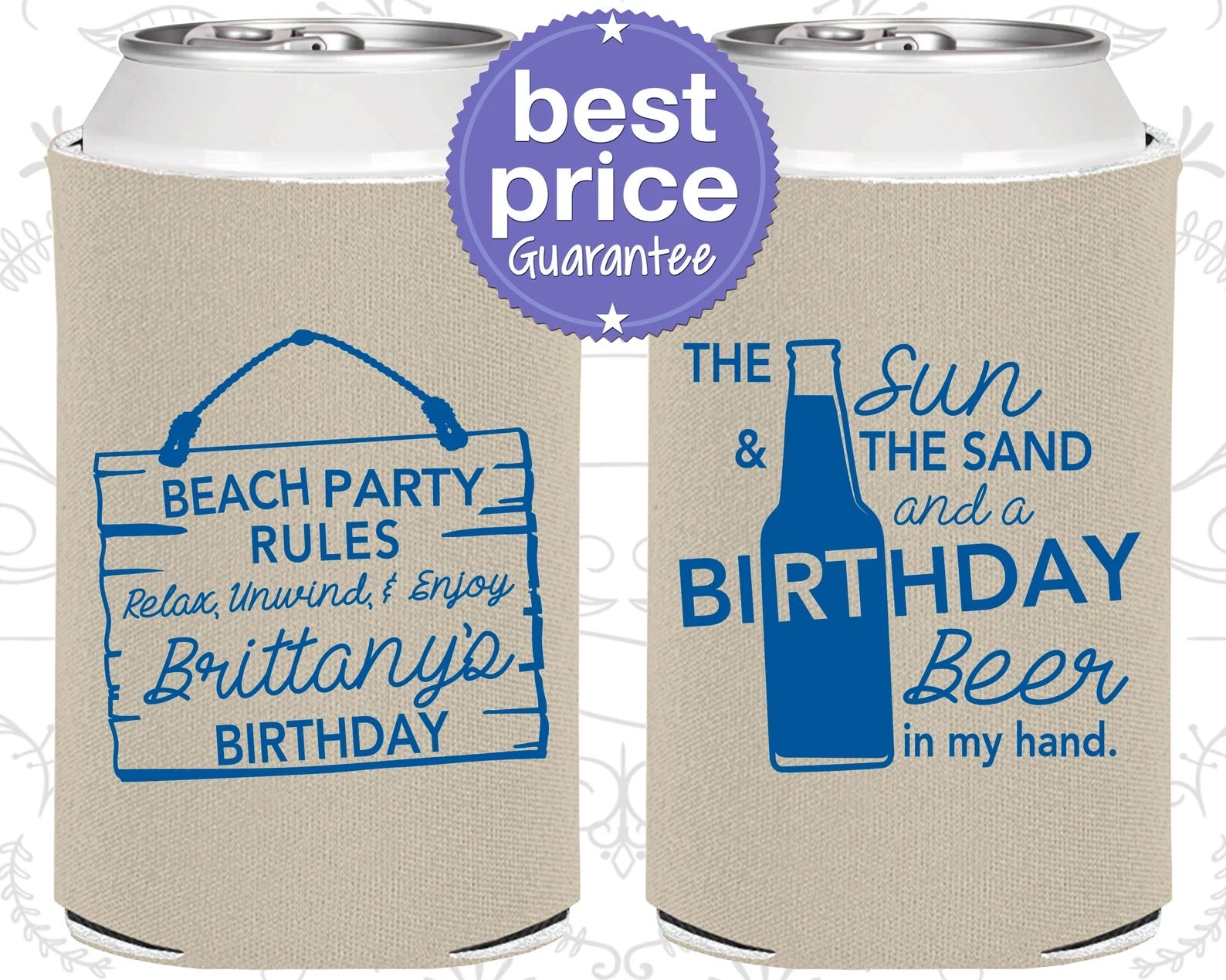 Custom Birthday Can Cooler - Birthday Party Favors for Adults