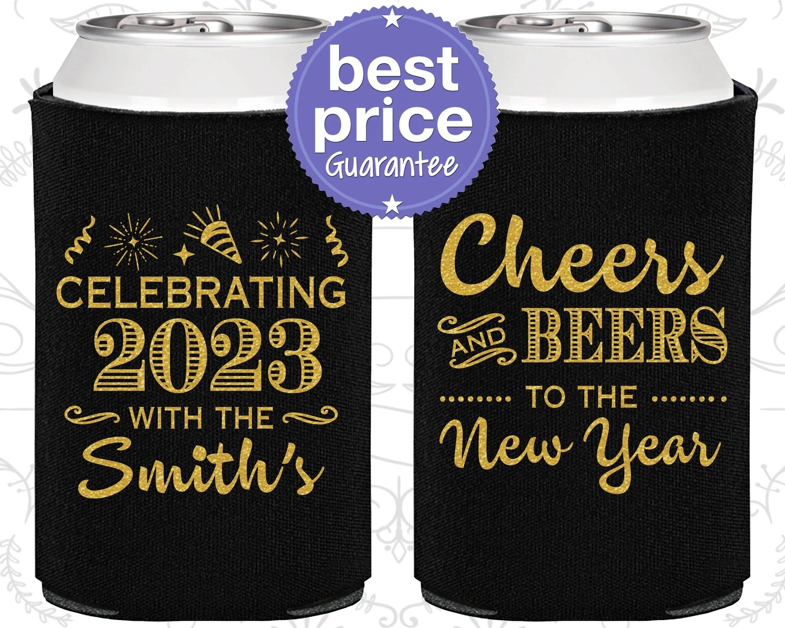 Custom New Year Eve Can Cooler - NYE Favors, Cheers to the New Year