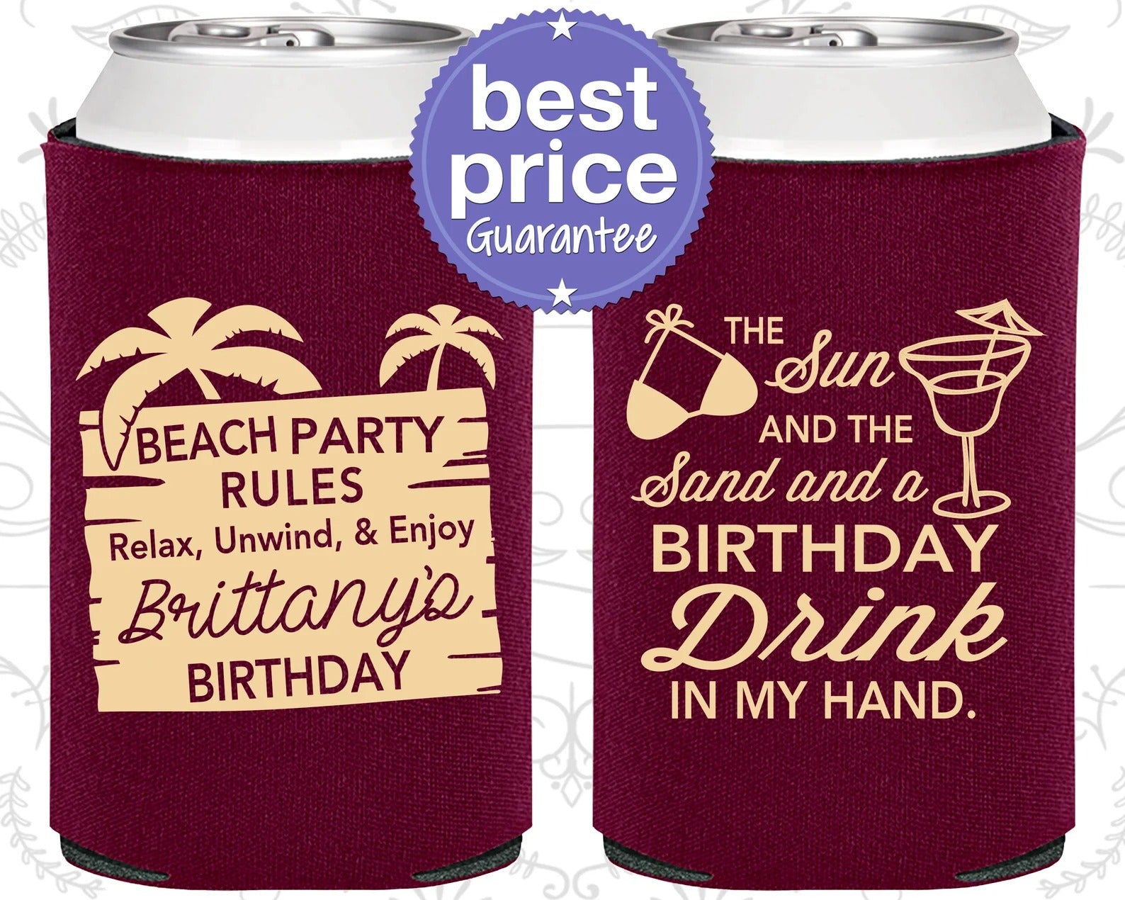 Custom Birthday Can Cooler - 60th Birthday Ideas