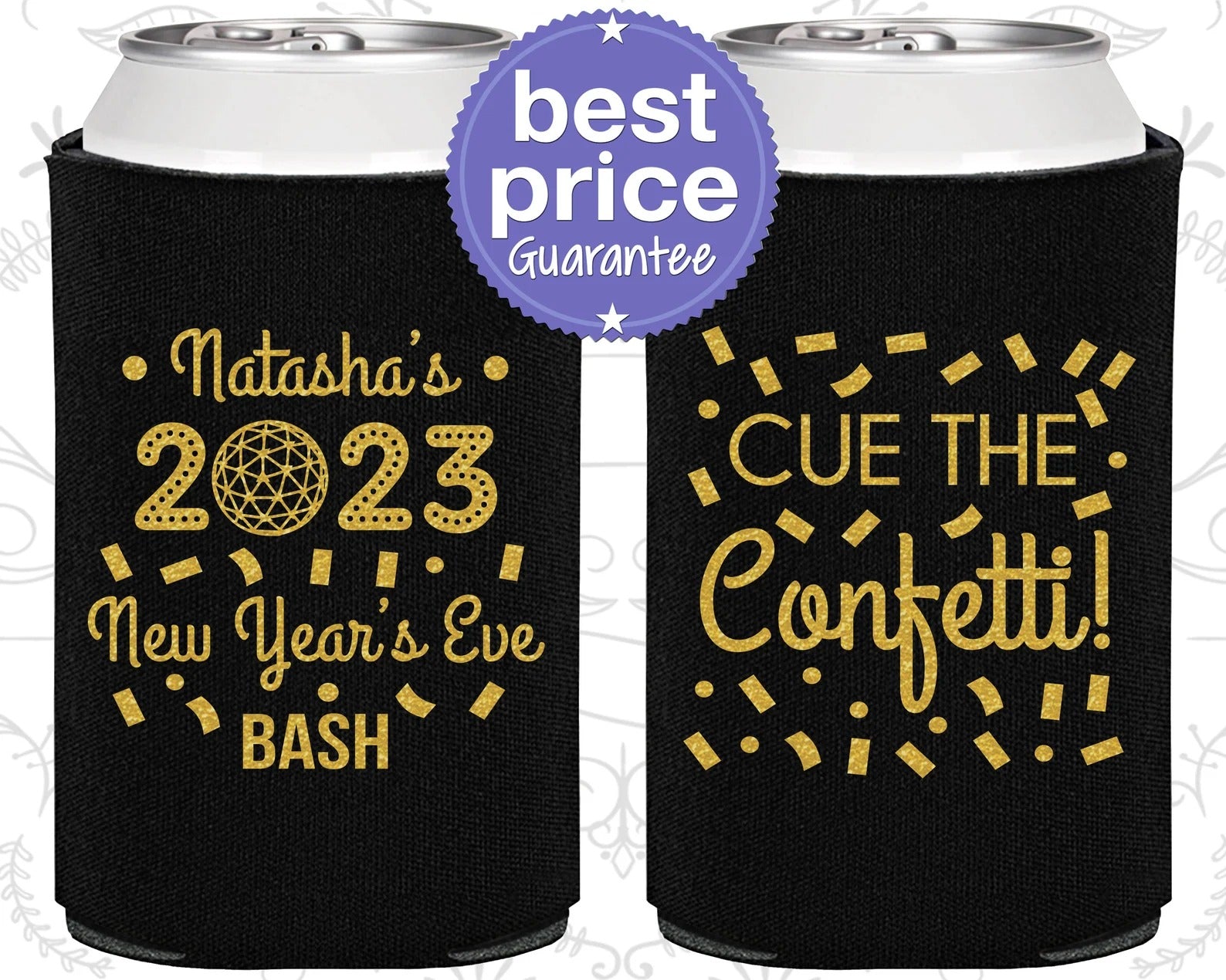 Custom New Year Eve Can Cooler - New Years Eve Party Favors
