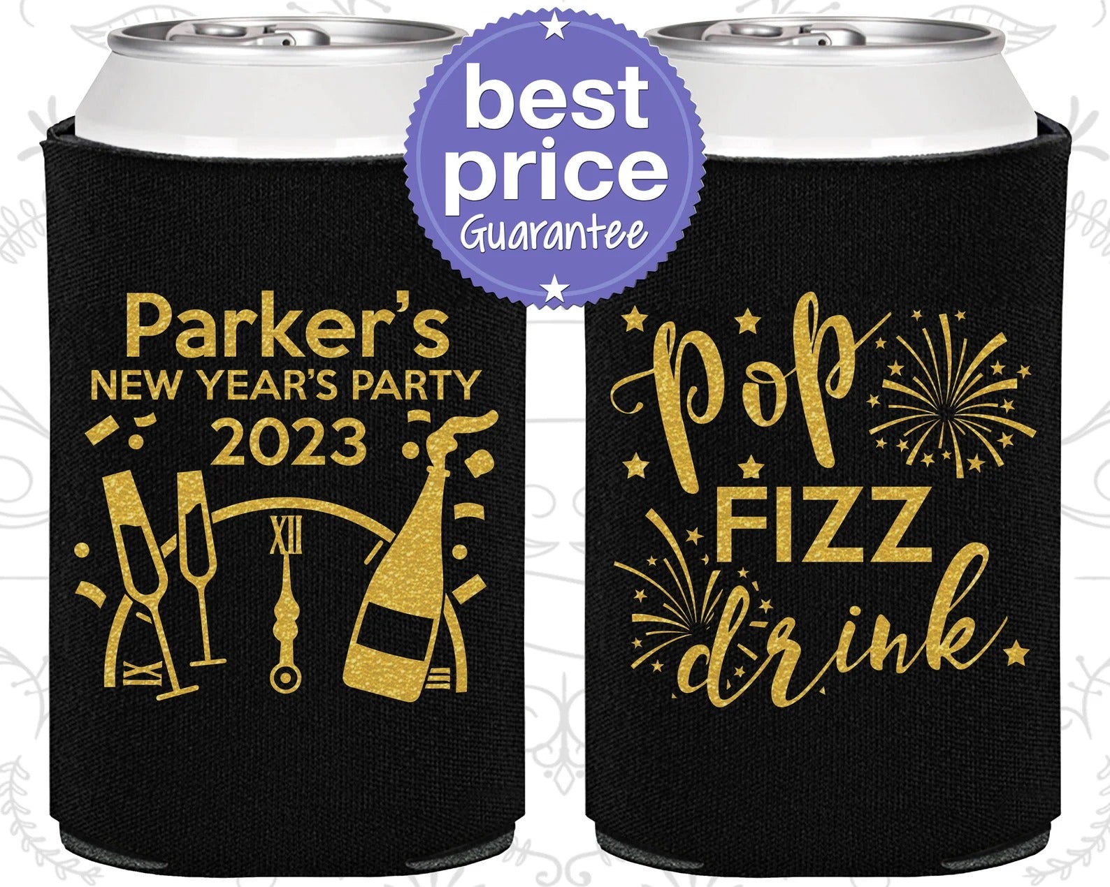 Custom New Year Eve Can Cooler - Pop Fizz Drink