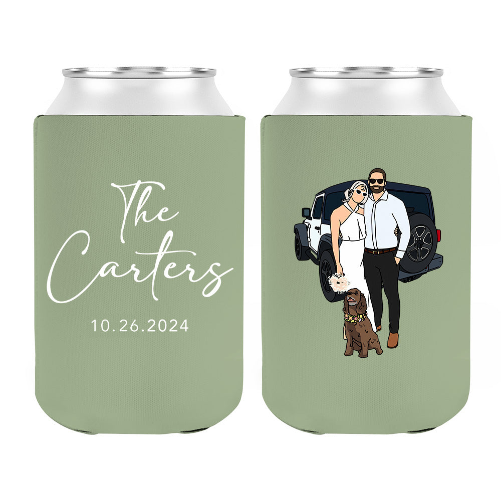 Custom Wedding Can Coolers – Upload Your Own Design, Bulk Wedding Favors for Guests