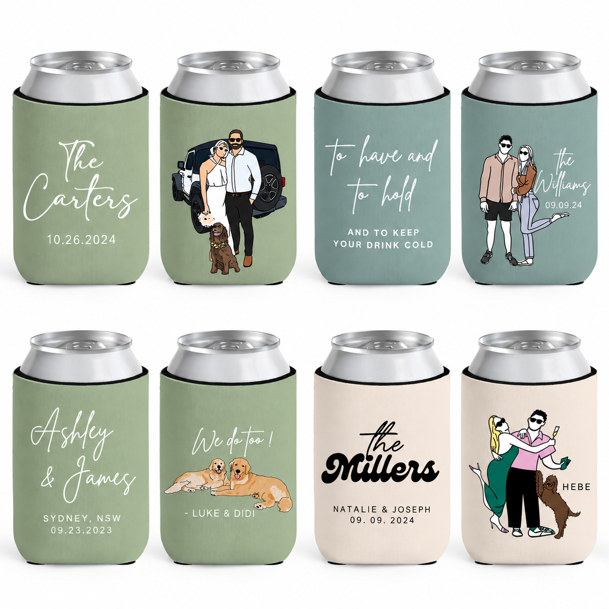 Custom Wedding Can Coolers – Upload Your Own Design, Bulk Wedding Favors for Guests